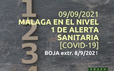 Málaga en el nivel 1 de alerta sanitaria (9/9/2021)