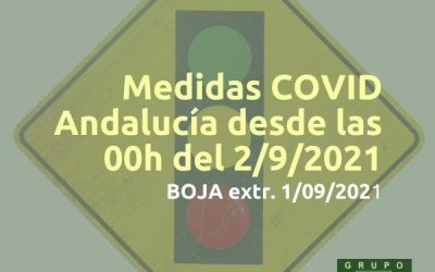 Medidas COVID en Andalucía desde el 2/9/2021