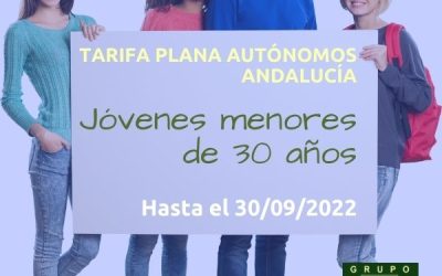 Tarifa plana autónomos Andalucía para jóvenes menores de 30 años
