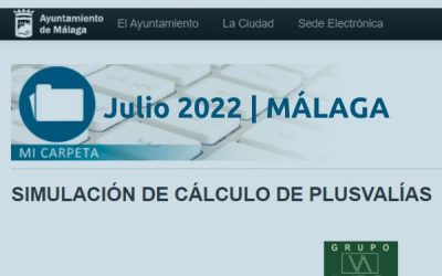 Calcular plusvalía Málaga 2022: Disponible