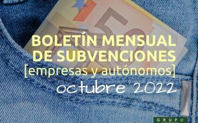 Boletín de subvenciones | OCTUBRE 2022